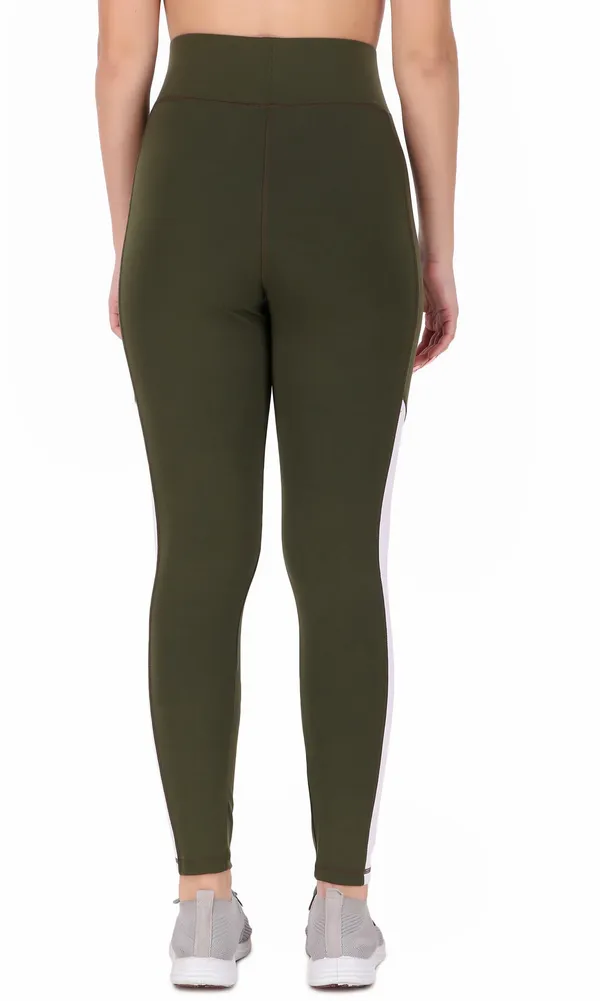 Dark_Green_Lycra_Blend_Ankle_Length_Tights_For_Women