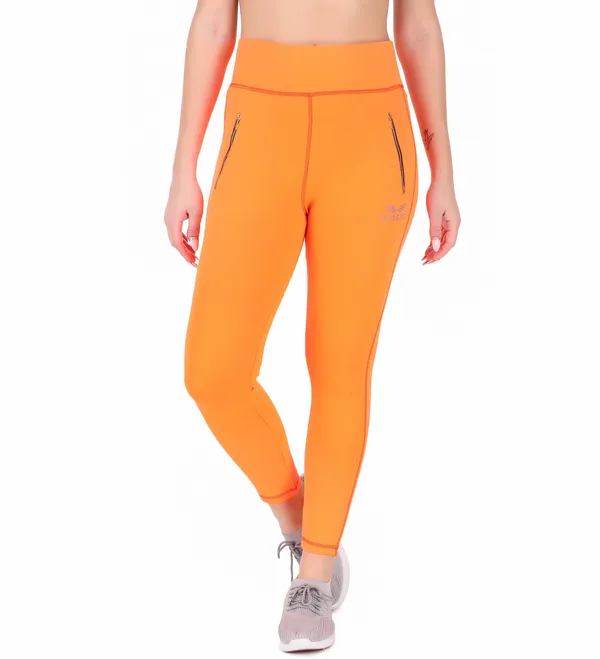 Orange_Lycra_Blend_Ankle_Length_Tights_For_Women