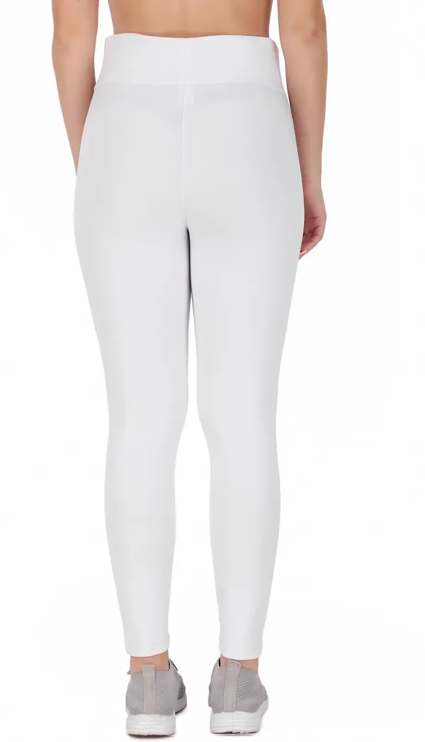 White_Lycra_Blend_Ankle_Length_Tights_For_Women