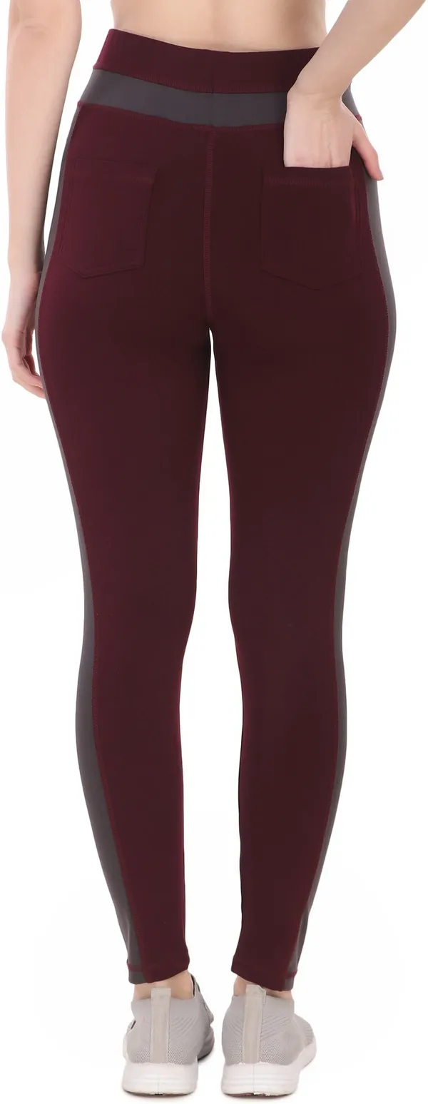Maroon_Lycra_Blend_Striped_Jegging_For_Women