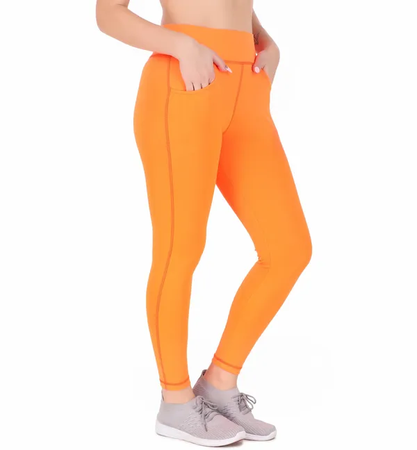 Orange_Lycra_Blend_Solid_Tights_For_Women