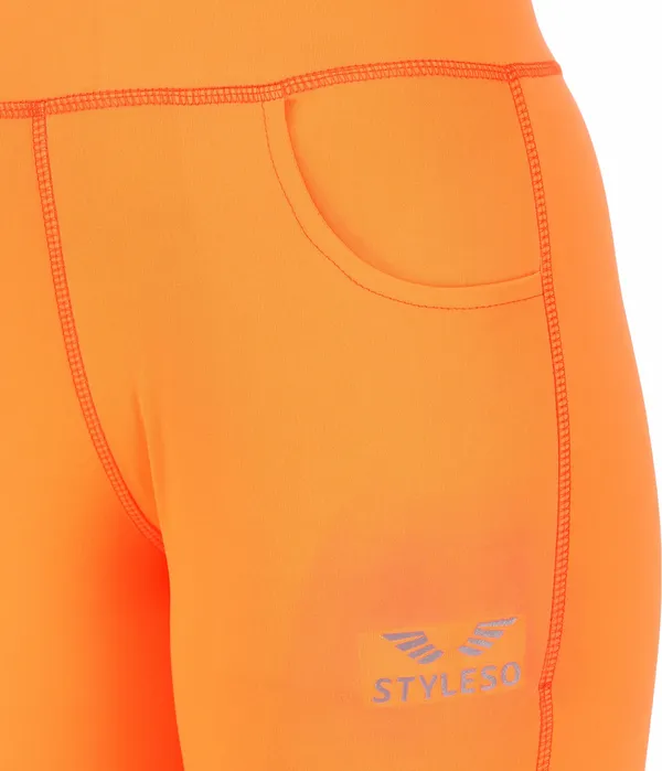 Orange_Lycra_Blend_Solid_Tights_For_Women