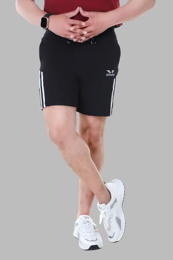 Black_Silk_Blend_Solid_Basic_Shorts_For_Men