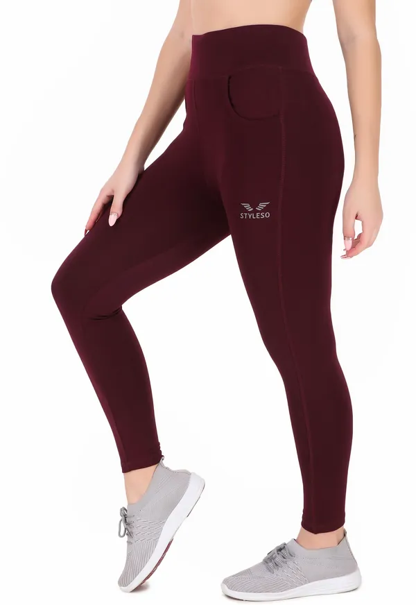 Maroon_Lycra_Blend_Solid_Tights_For_Women