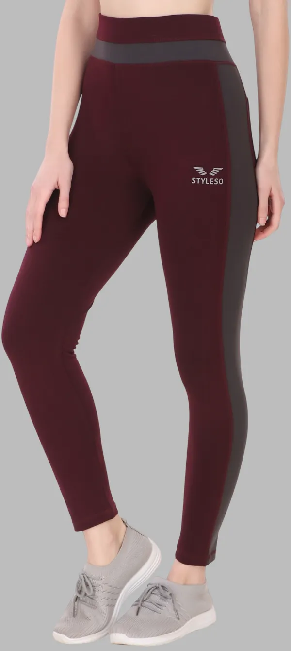 Maroon_Lycra_Blend_Striped_Jegging_For_Women