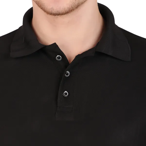 Black_Polyester_Solid_Polo_Neck_T-Shirt_For_Men