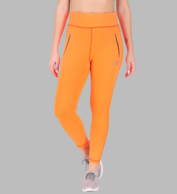 Orange_Lycra_Blend_Ankle_Length_Tights_For_Women