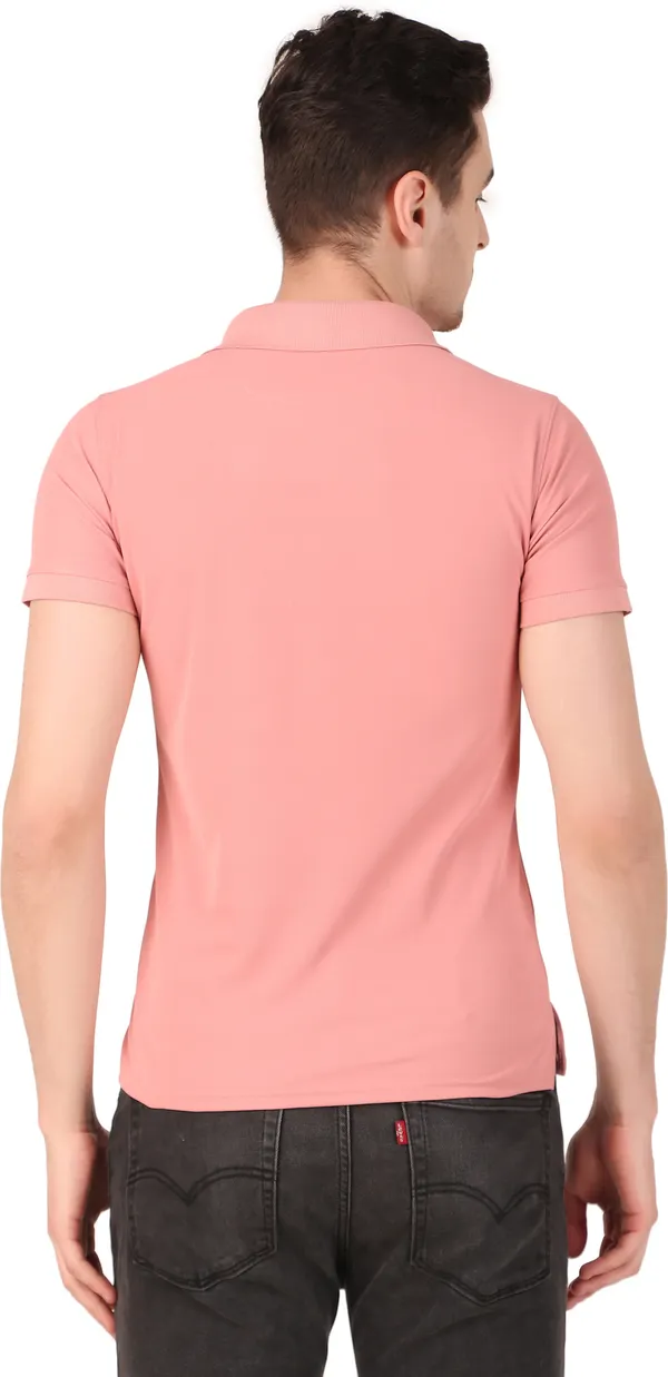 Pink_Polyester_Solid_Polo_Neck_Pink_T-Shirt_For_Men