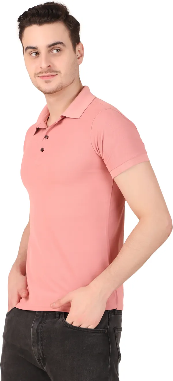 Pink_Polyester_Solid_Polo_Neck_Pink_T-Shirt_For_Men