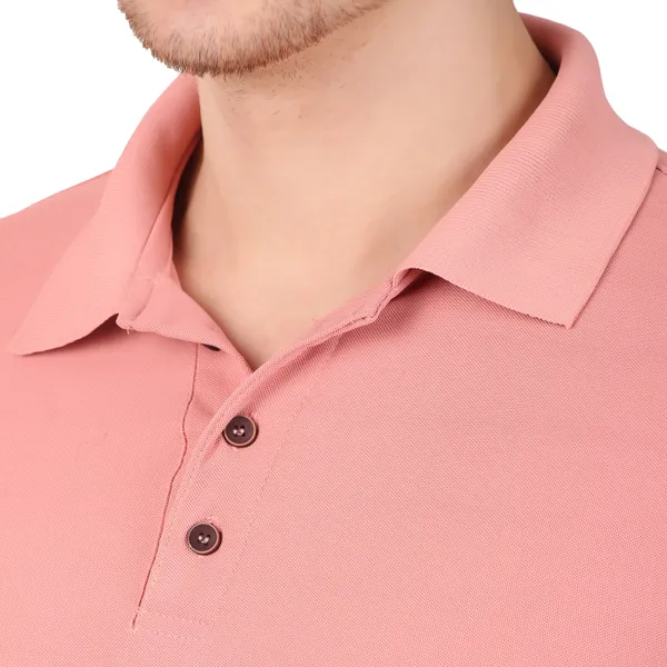 Pink_Polyester_Solid_Polo_Neck_Pink_T-Shirt_For_Men