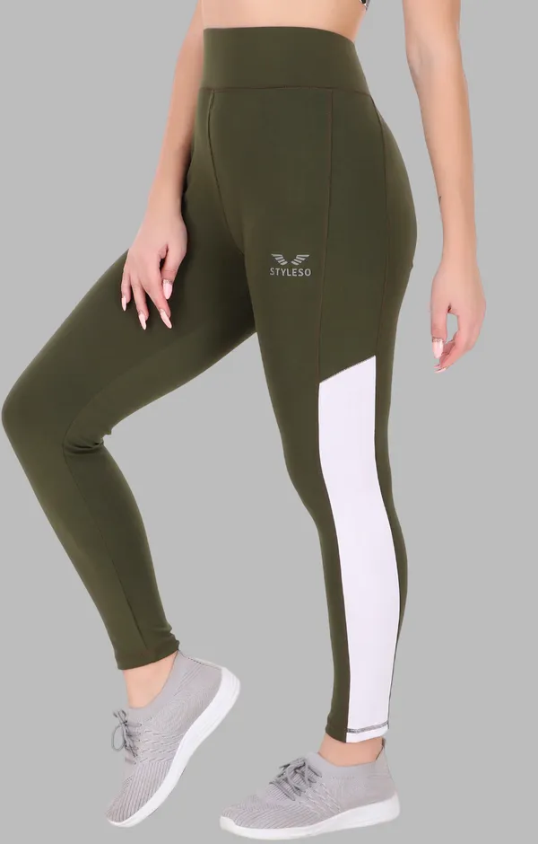 Dark_Green_Lycra_Blend_Ankle_Length_Tights_For_Women