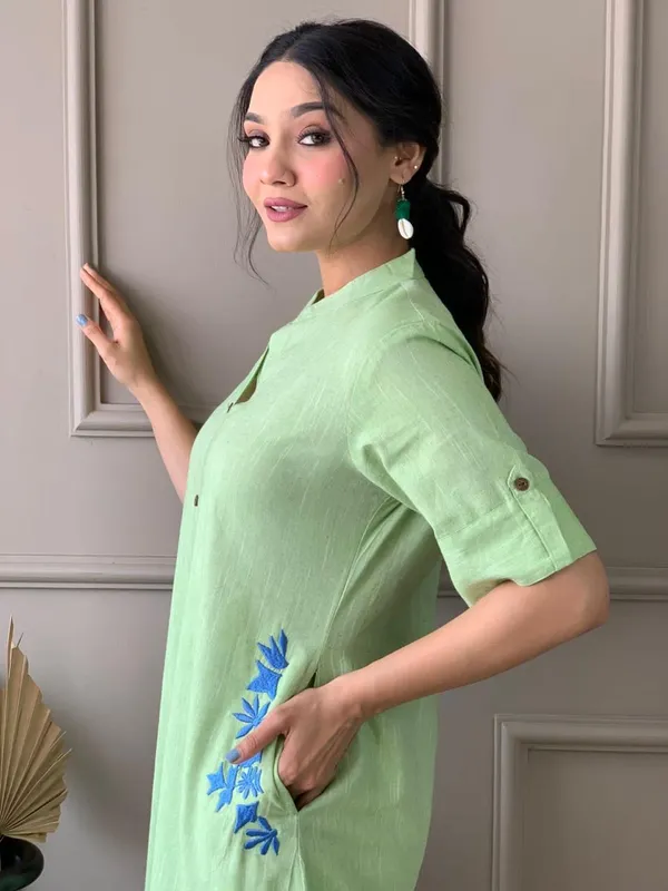 Light_Green_Cotton_Embroidered_Kurta_Palazzo_Set_For_Women