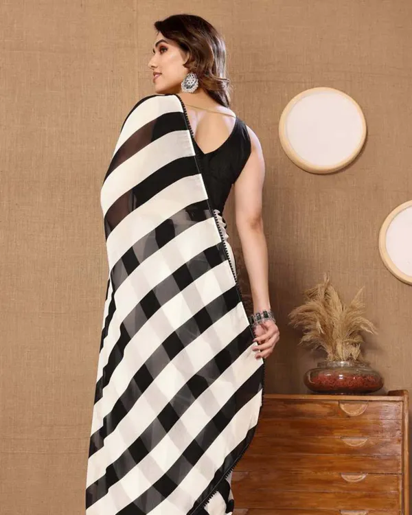 Ready_To_Wear_Self_Design_Bollywood_Georgette,_Chiffon_Saree_(Black,_White)