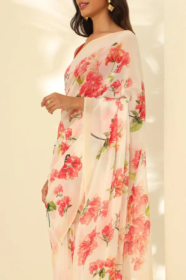 Off_White_Georgette_Digital_Print_Saree_With_Unstitched_Blouse_Piece