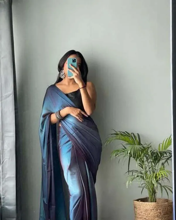 Blooming_1-Minute_Ready_To_Wear_Blue_Georgette_Saree_With_Blouse_Piece