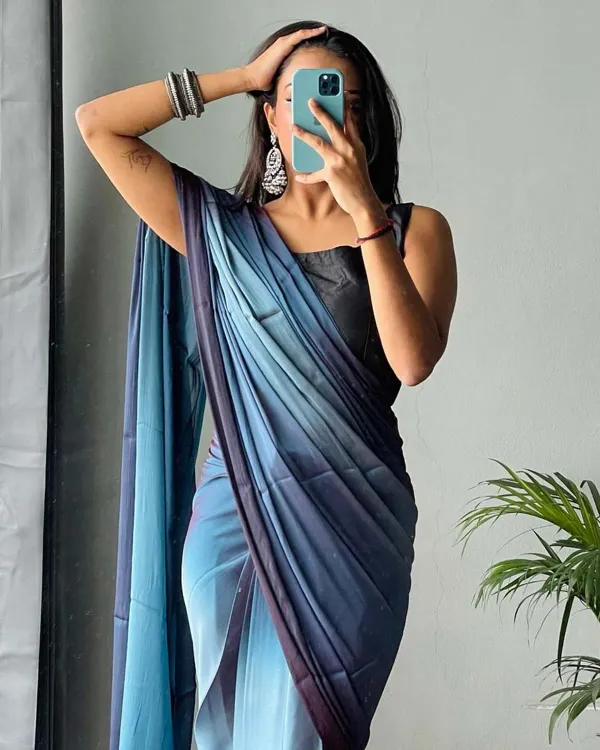Blooming_1-Minute_Ready_To_Wear_Blue_Georgette_Saree_With_Blouse_Piece