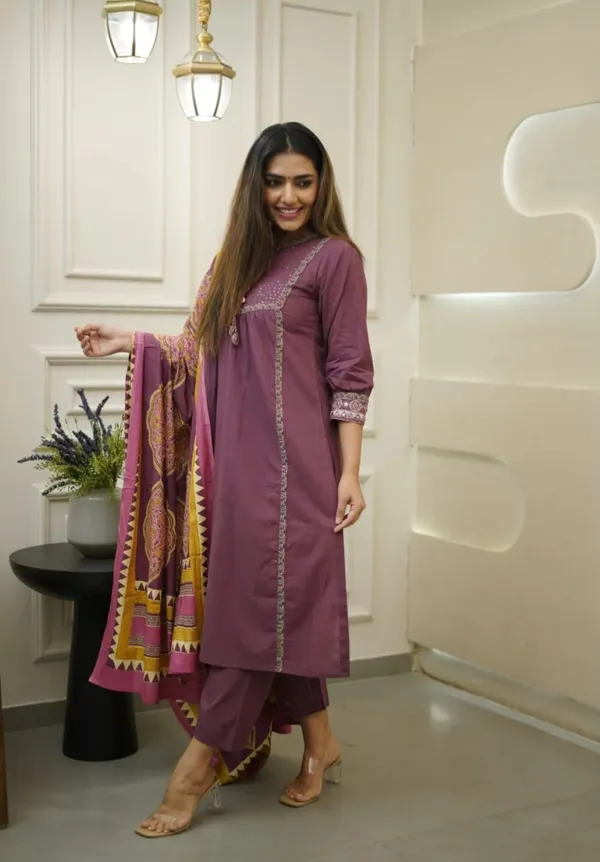 Light_brown_soft_georgette_ready_to_wear_with_printed_work