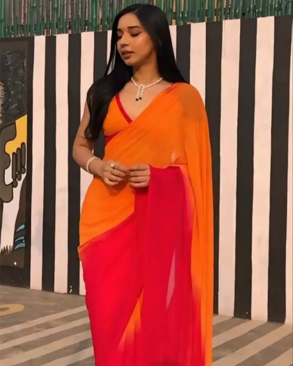 Orange_Shaded_Ready_To_Wear_Saree