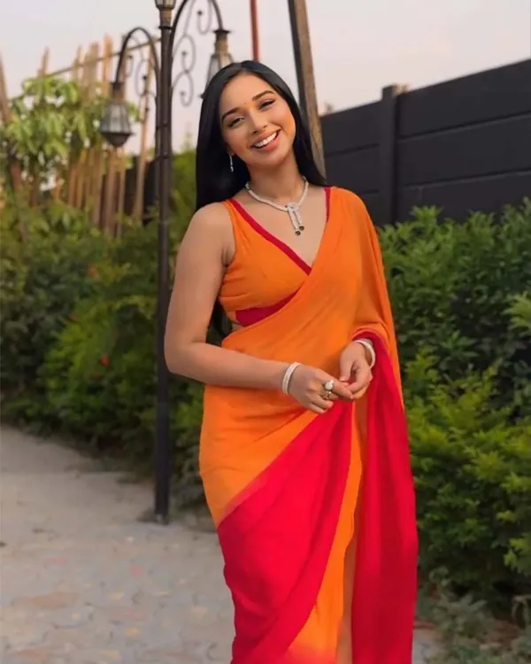 Orange_Shaded_Ready_To_Wear_Saree