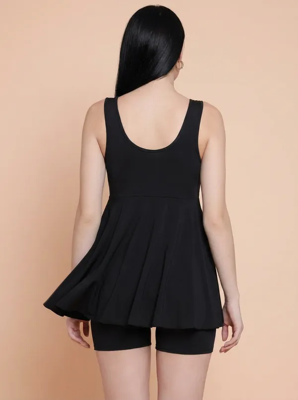 Black_Black_Frock_Style_With_Inner_Short_Padded_One_Piece_Swimwear_For_Women_&_Girls