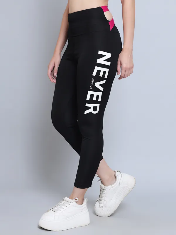 BlackMagenta_Athleisure_Dry_Fit_Activewear_Workout_Gym_Fitness_Yoga_Exercise_Legging_Pant_Color_Block_Tight_for_Women