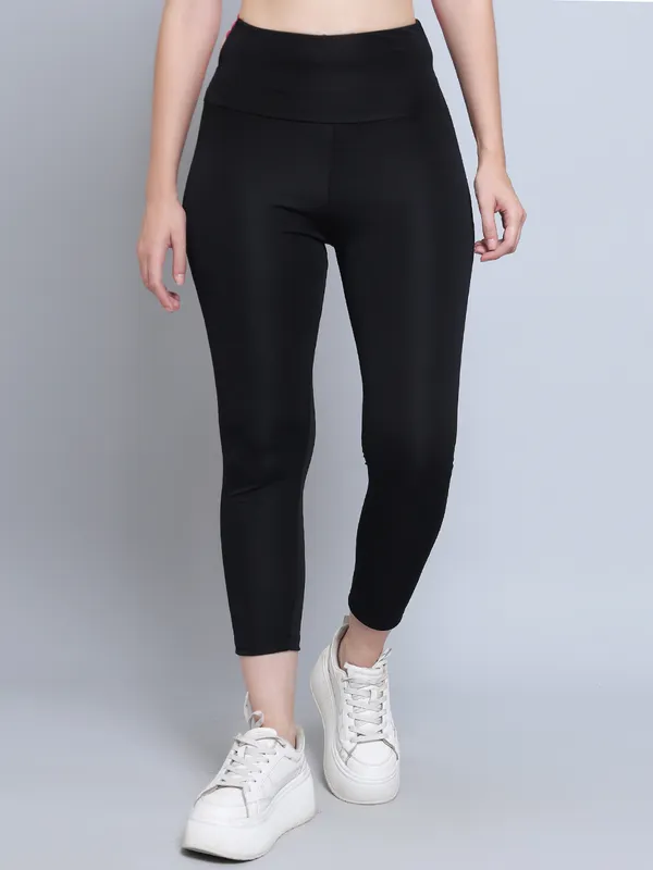 BlackMagenta_Athleisure_Dry_Fit_Activewear_Workout_Gym_Fitness_Yoga_Exercise_Legging_Pant_Color_Block_Tight_for_Women