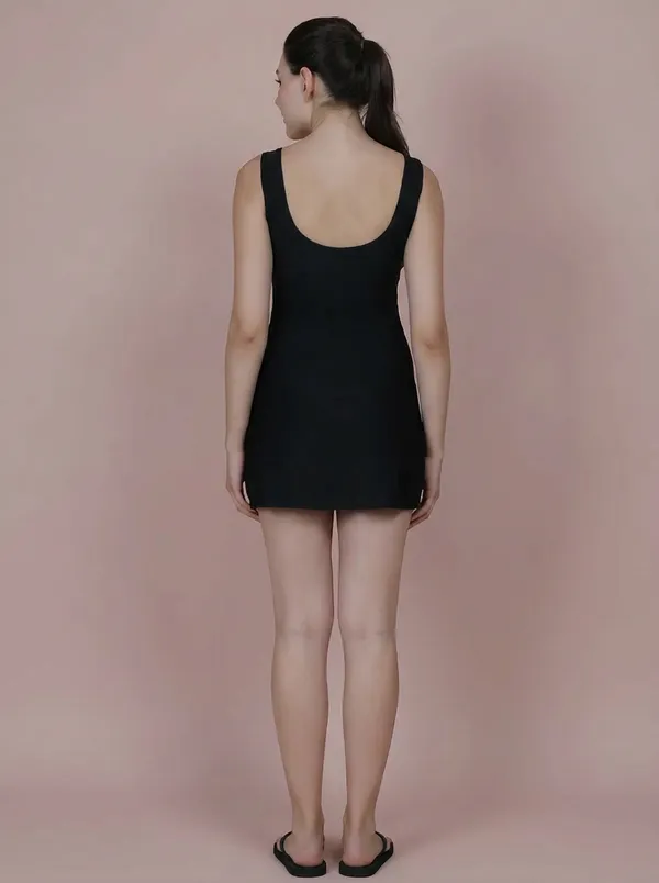 Black_A_Line_Mesh_Sweetheart_Neck_One_Piece_Swimdress_For_Women_&_Girls