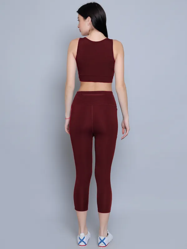 Wine_Solid_Activewear_Workout_Yoga_Gym_Tights_&_Crop_Top_Sports_Bra_Set_Fitness_Yoga_Exercise_Solid_Co-ords_Sets