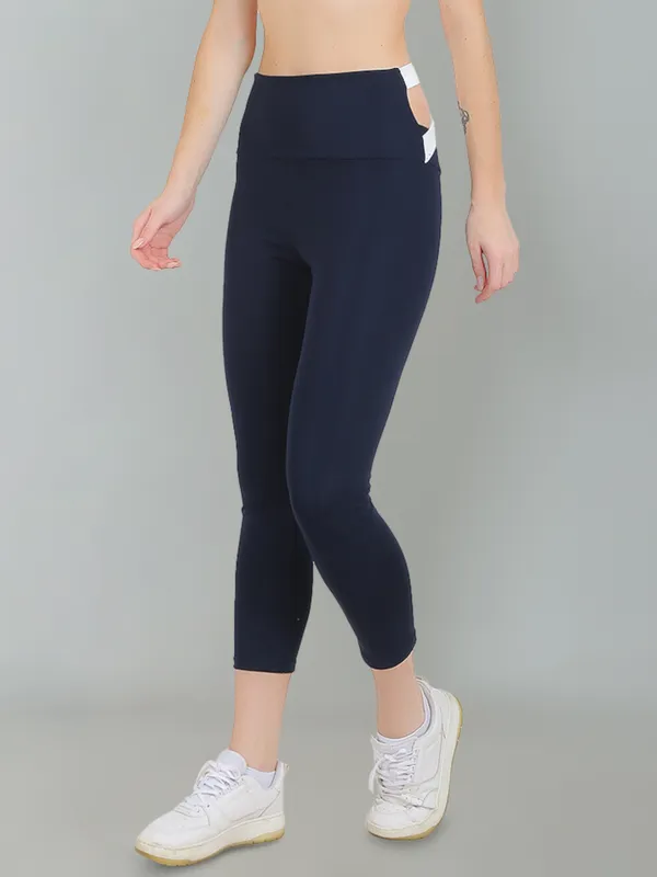 NavyWhite_Athleisure_Dry_Fit_Activewear_Workout_Gym_Fitness_Yoga_Exercise_Legging_Pant_Color_Block_Tight_for_Women