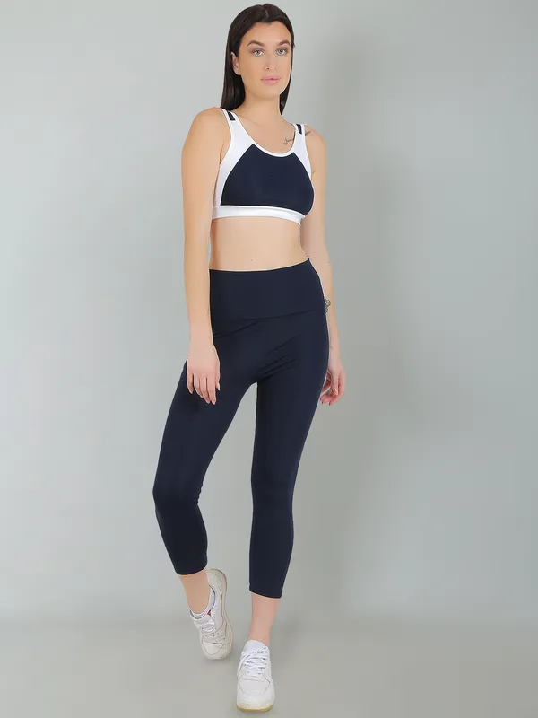 NavyWhite_Athleisure_Dry_Fit_Activewear_Workout_Gym_Fitness_Yoga_Exercise_Legging_Pant_Color_Block_Tight_for_Women
