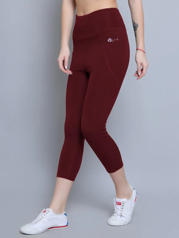 Wine_Athleisure_Dry_Fit_Activewear_Workout_Gym_Fitness_Yoga_Exercise_Legging_Pant_Tight_for_Women