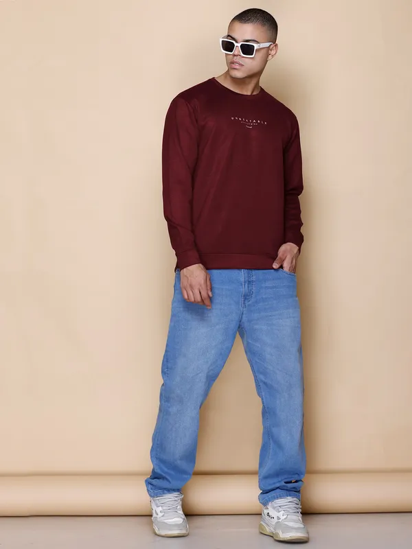 Red_Polyester_Printed_Full_Sleeve_Round_Neck_Sweatshirt_For_Men