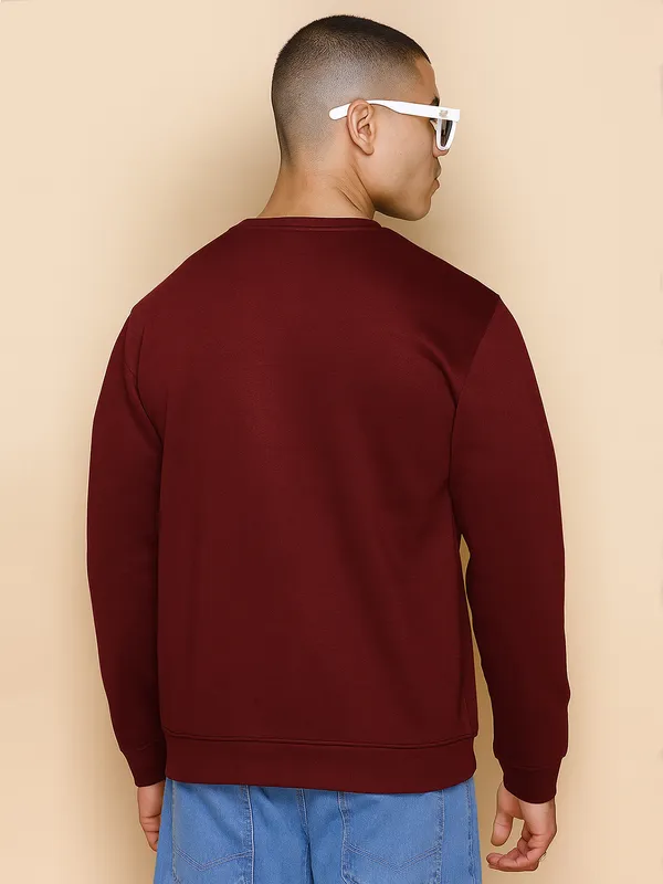Red_Polyester_Printed_Full_Sleeve_Round_Neck_Sweatshirt_For_Men