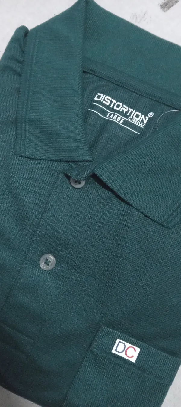 Dark_Green_Cotton_Blend_Solid_T-Shirt_For_Men