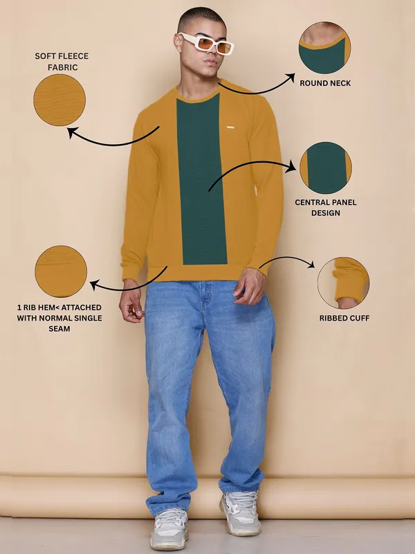 Yellow_Cotton_Blend_Printed_Full_Sleeve_Round_Neck_Sweatshirt_For_Men