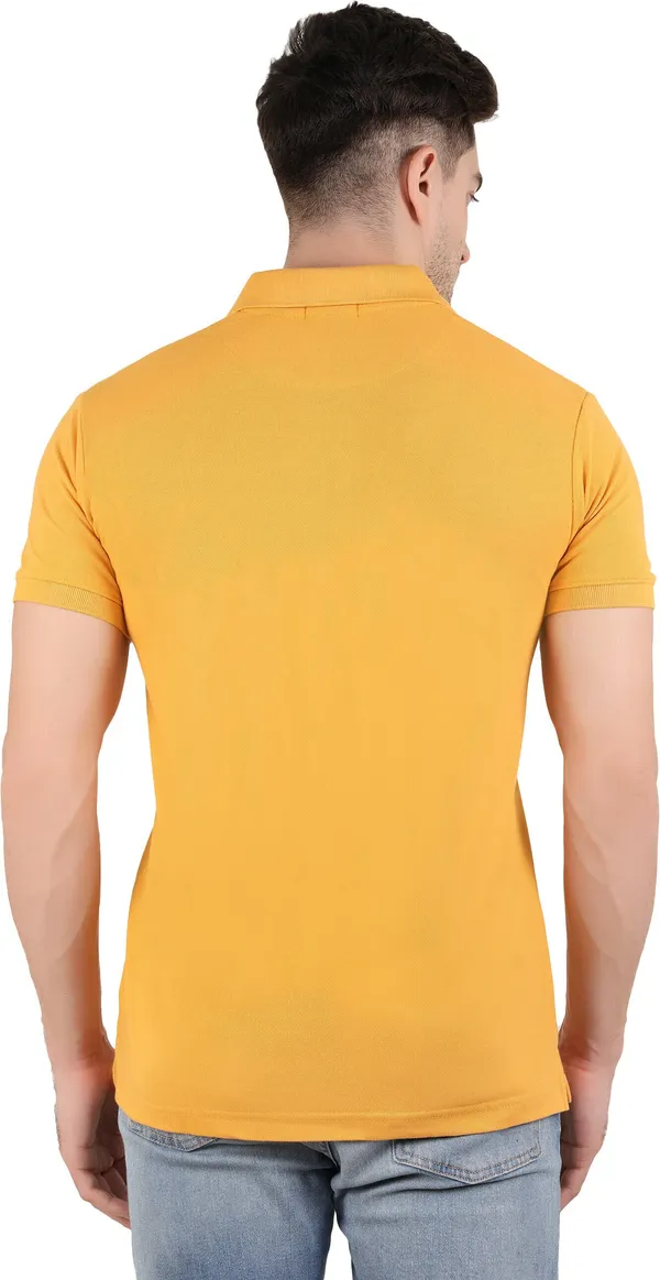 Yellow_Cotton_Blend_Solid_T-Shirt_For_Men