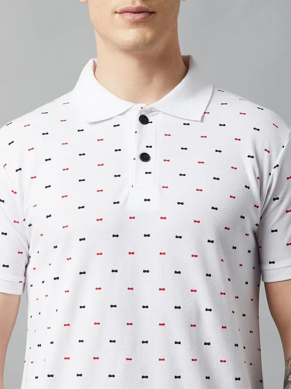 White_Cotton_Blend_Printed_T-Shirt_For_Men
