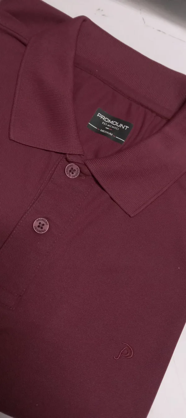 Maroon_Polyester_Solid_T-Shirt_For_Men