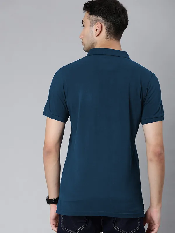 Navy_Blue_Polyester_Solid_T-Shirt_For_Men