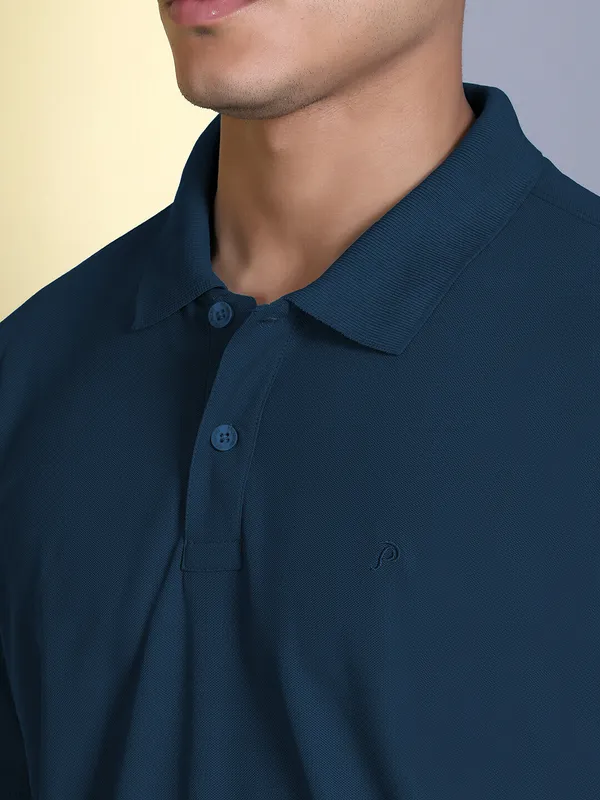 Navy_Blue_Polyester_Solid_T-Shirt_For_Men