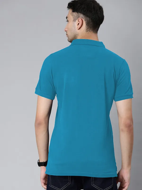 Dark_Blue_Polyester_Solid_T-Shirt_For_Men