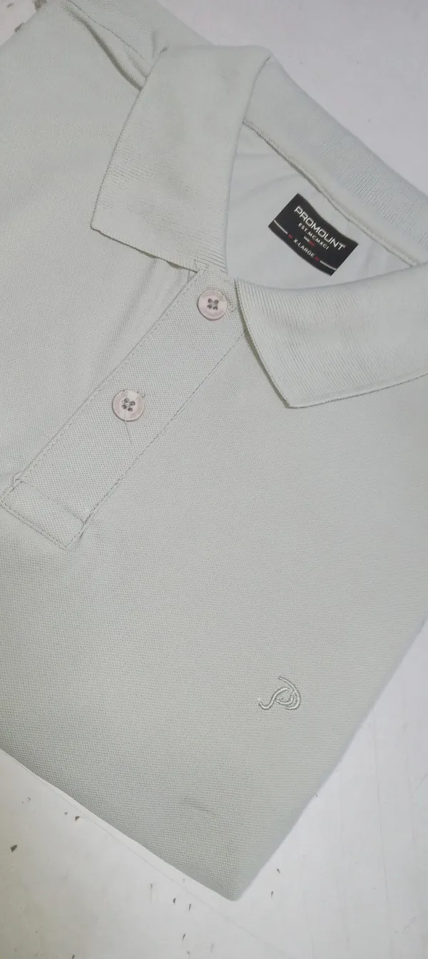 White_Polyester_Solid_T-Shirt_For_Men