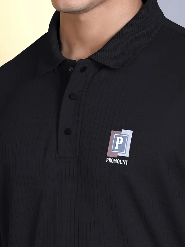 Black_Polyester_Solid_T-Shirt_For_Men
