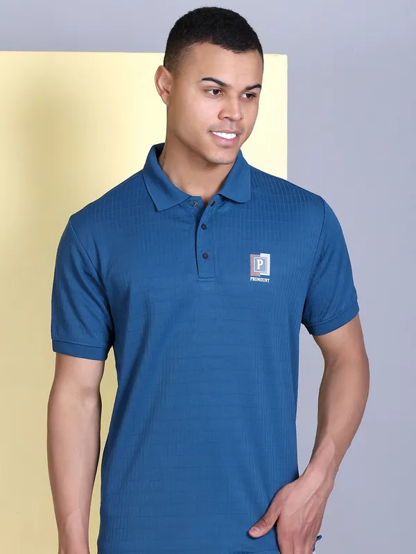Blue_Polyester_Solid_T-Shirt_For_Men