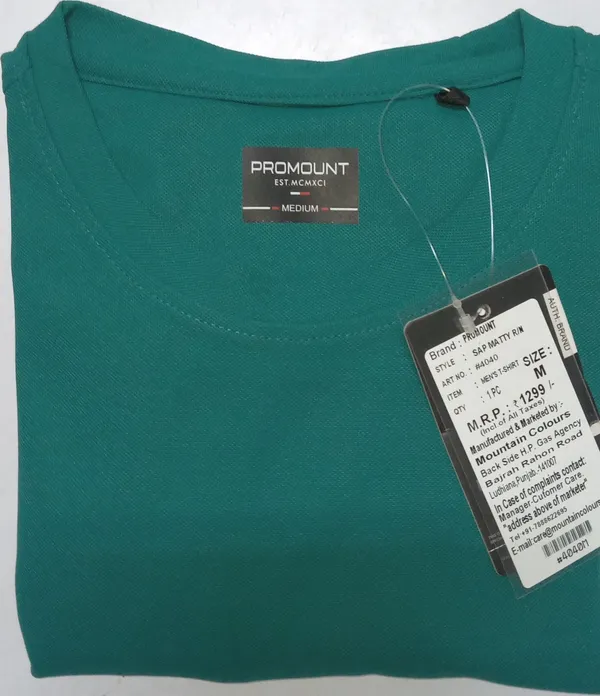 Dark_Green_Polyester_Solid_T-Shirt_For_Men
