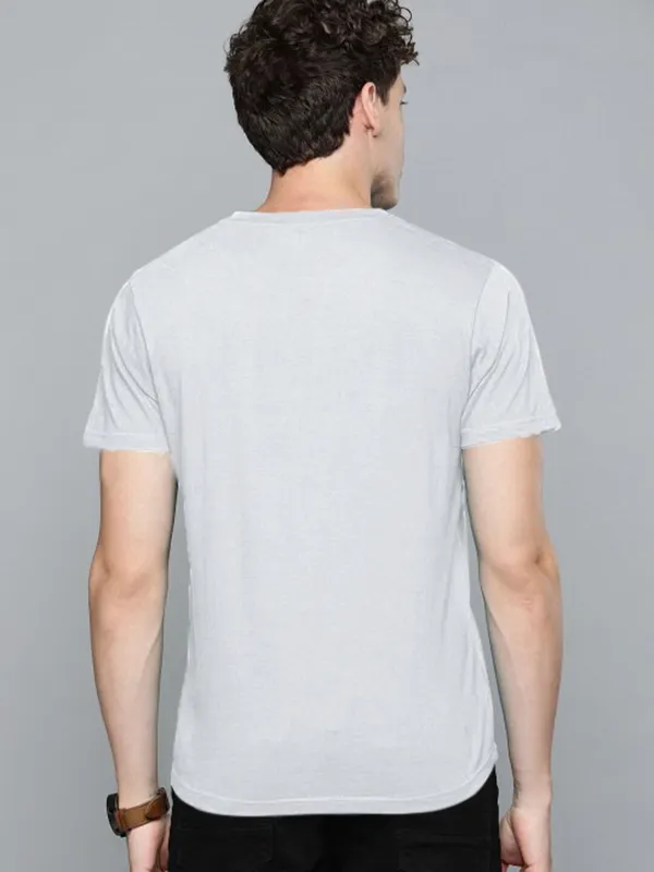 Grey_Polyester_Solid_T-Shirt_For_Men