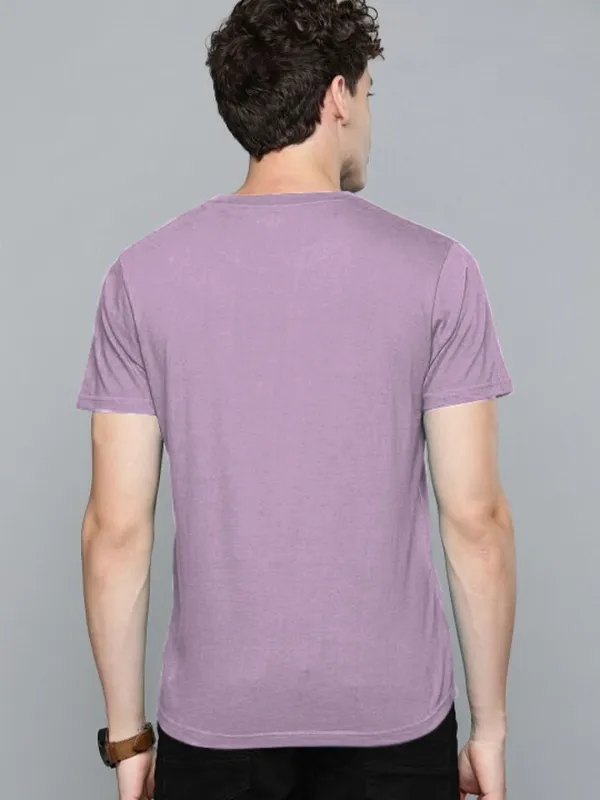 Pink_Polyester_Solid_T-Shirt_For_Men