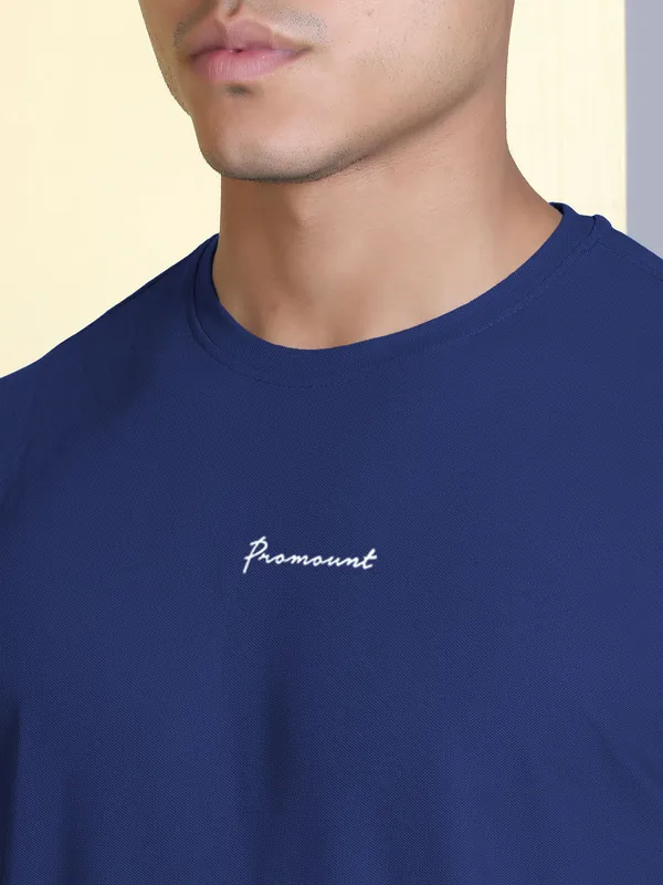 Blue_Polyester_Solid_T-Shirt_For_Men