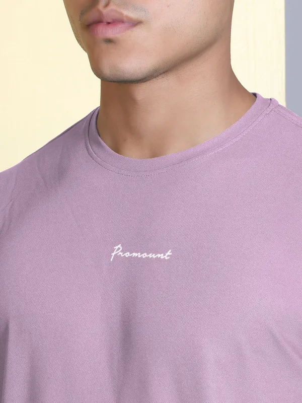 Pink_Polyester_Solid_T-Shirt_For_Men