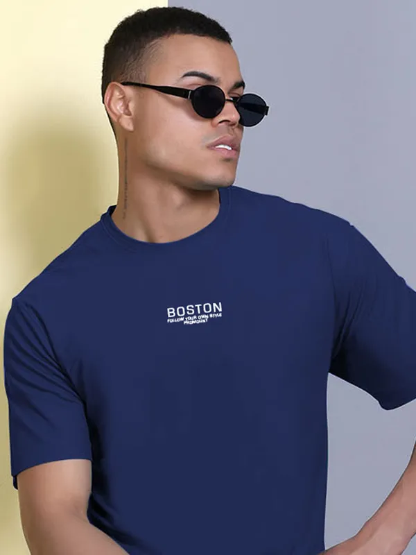 Blue_Polyester_Solid_T-Shirt_For_Men